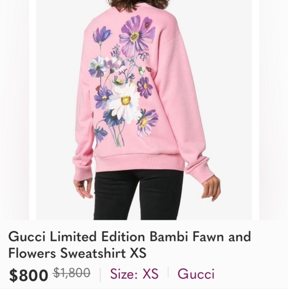 Gucci Bambi fawn sweatshirt xl